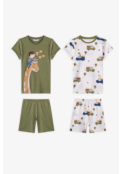 Penti Haki Erkek Çocuk Dino in The Field Pamuklu 2'li Pijama Takımı