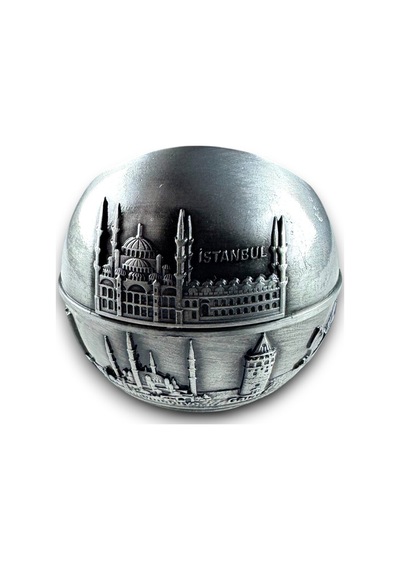 İstanbul Temalı Kapaklı Kokusuz Metal Küllük 8x8 Cm Ayasofya Rölyefli Bakır/gold/gümüş 732514712