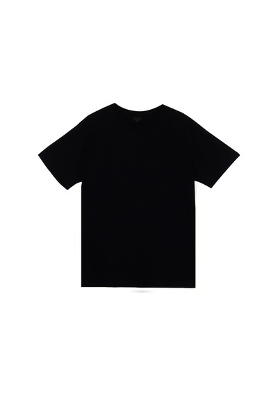 Düz Baskısız Unisex %100 Pamuk Siyah T-shirt SIYAH