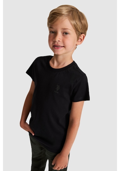 U.S. Polo Assn. Erkek Çocuk Siyah Tişört Basic 50325555-vr046