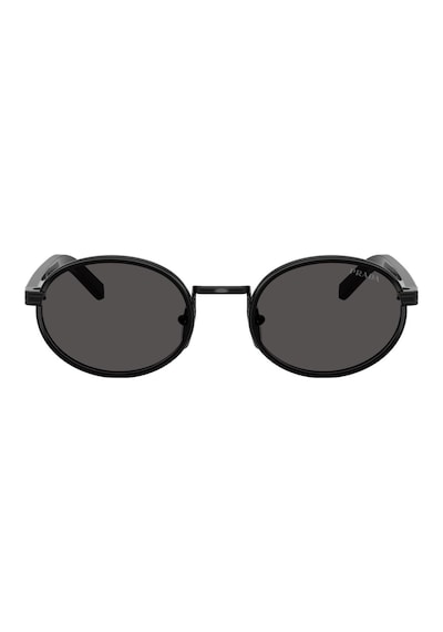 Prada Pr B56s Aav08z 52 Unisex Oval Siyah Kombine Kemik Güneş Gözlüğü Siyah