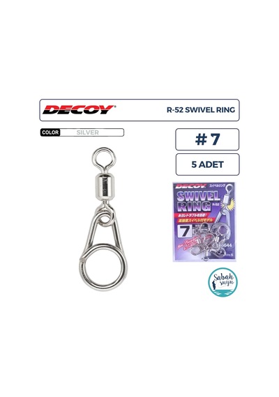 Decoy R-52 Swivel Ring Fırdöndülü Klips Silver 7 150lb 5 Adet