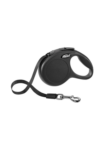 Flexi New Classic Serit Siyah M Gezdirme Tasması 5 Mt Siyah