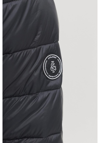 Jack & Jones Jjekıngsley Erkek Kapüşonlu Hafif Şişme Mont Puffer Günlük Rahat Siyah