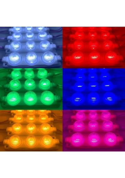 Mercek 3'Lü Led 3 Watt - 12 Volt – Direk Güçlü Işık - 10 Adet