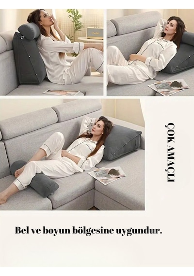 Tv Yastığı Bel Destek Yastığı Sırt Yastığı Boyun Destekli Yastık Ameliyat Sonrası Yastık Bej