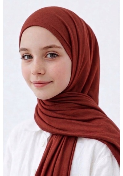 Angel&co. Girls Clothing Penye Şal Koyu Tarçın 65x170 Cm Bordo Bordo