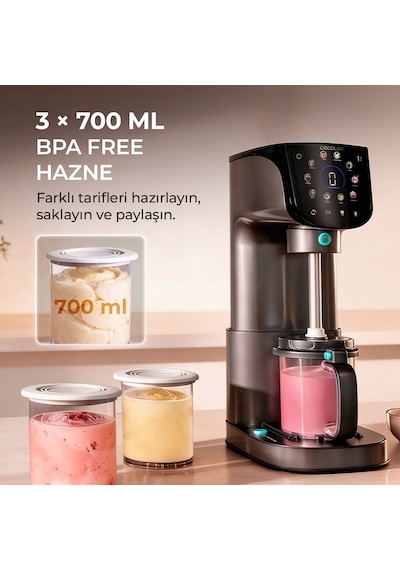 Gelatec 2100 Dondurma Makinesi 2,1 L 6 Dondurma + 4 İçecek Programı