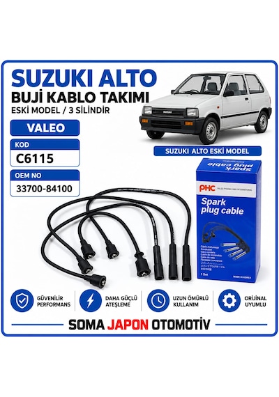 Suzuki Alto Buji Kablo Takımı Eski Model 3 Silindir 33700-84100 C6115
