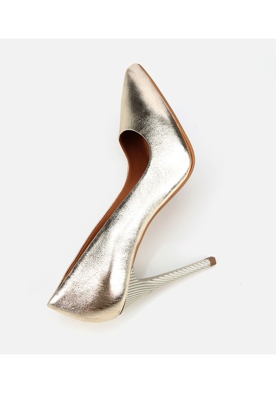 Hotiç Kadın Deri Gold Yüksek Topuklu Stiletto Çok Renkli