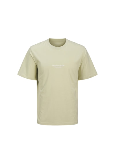 Jack & Jones Erkek Kabartma Logo Baskili Tisört - Vesterbro - 12240121 Celadon Tint