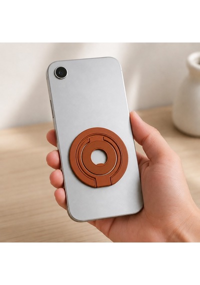 Zore Paris M102 Magnetik Ring Standlı Telefon Tutucu Turuncu