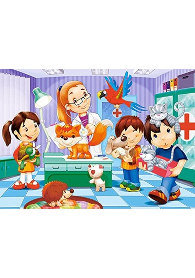 Castorland 60 Parça Hayvan Doktoru Puzzle