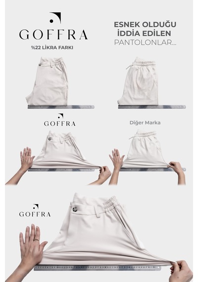 Goffra Erkek Flexon Ultra Esnek Relaxed Beli Lastikli Jogger Pantolon Siyah M702-r0433-07 Siyah
