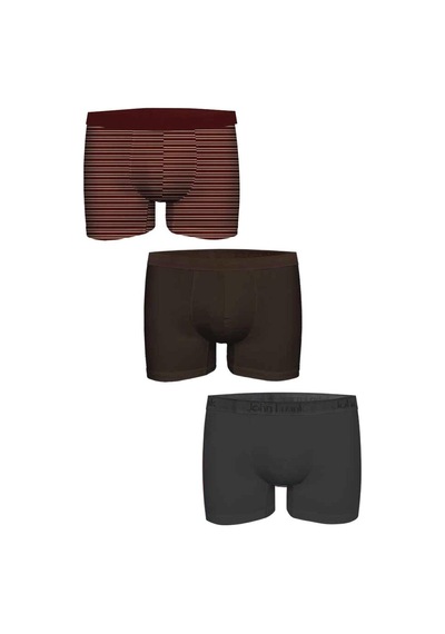 John Frank Natural Modal 3'lü Erkek Boxer Jf3bmodna104 Çok Renkli