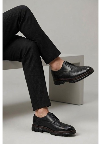 Forelli Pisagor Ps-3194 Erkek Hakiki Deri Loafer Ayakkabı Siyah