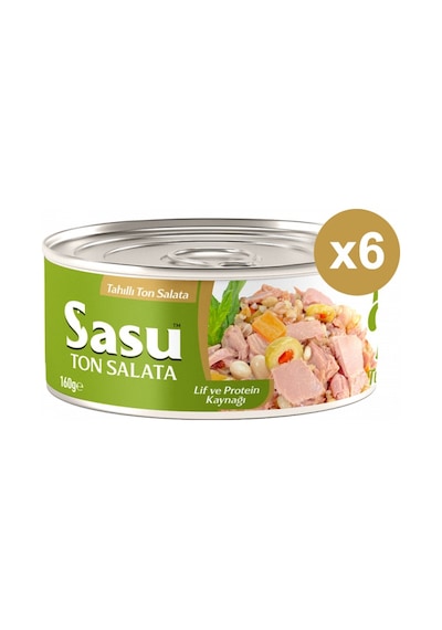 Sasu Tahıllı Ton Salata İri Parça 6 x 160 G