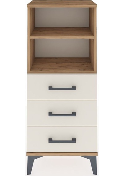 Arges Komodin 2 Raflı 3 Çekmeceli 44x30x106 Çam-aytaşı Çam