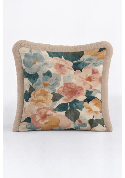 Çiçek Tasarımlı Vintage Floral Saçaklı Yastık Kılıfı - Botanik Pudra Vizon Püsküllü Kırlent Kılıfı Puslu Sahil Serenat Çiçek Tasarımlı Vintage Floral Saçaklı Yastık Kılıfı - Botanik Pudra Vizon Püsküllü Kırlent Kılıfı Puslu Sahil Serenat