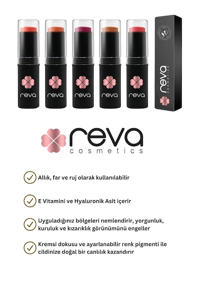 Çok Amaçlı Stick Allık, Far, Dudak Renklendirici & Lip Cheek Eye Tint-vegan & Temiz Içerikrv114 Açık Pembe