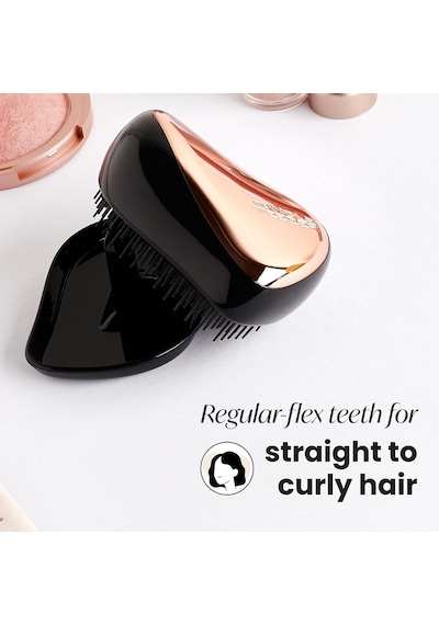 Tangle Teezer Compact Styler Rose Gold Black Saç Fırçası -seyahat Ve Çanta Boy Tarak