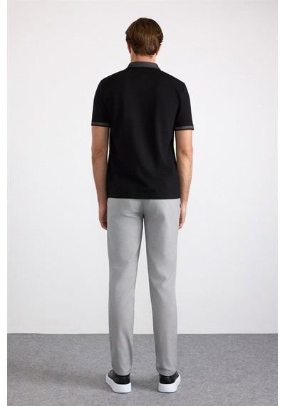 Süvari Siyah Regular Düz Baskısız Pike Polo Yaka Tişört Sts1014000007-s09