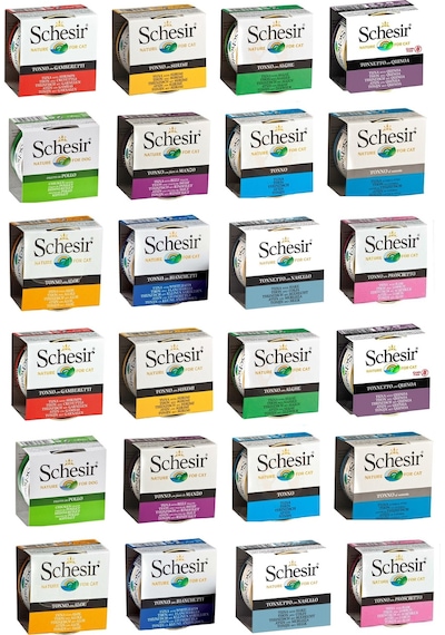 Schesir 12 Çeşit Karma Kedi Konservesi 24 x 85 G