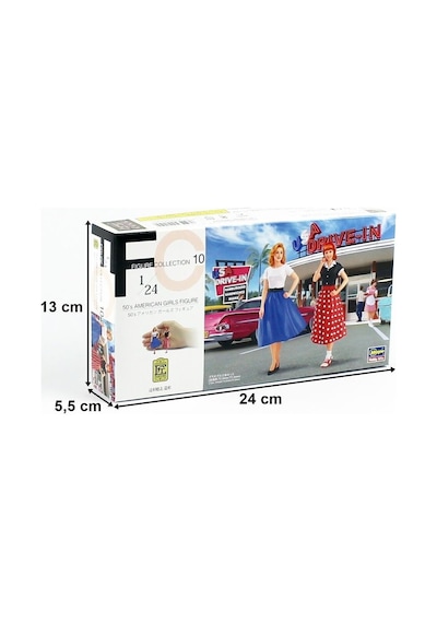 Hasegawa Fc10 29110 1/24 Ölçek, 50 Li Yılların Amerikan Kızları, Plastik Model Kiti-51516
