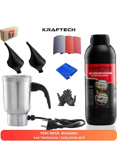 Kraftech Buharlı Far Temizleme Far Parlatma Seti N11.2983