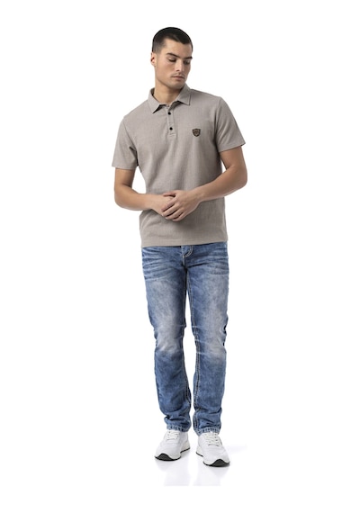 Cipo & Baxx Erkek Polo Yaka Regular Fit Kısa Kollu Pamuklu Tişört Ct825 Beıge