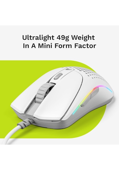 Glorious Model O 2 Mini Beyaz Kablolu Oyuncu Faresi: Hafif 49 Gra