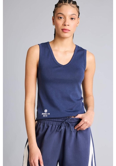 Defacto Nba Brooklyn Nets Slım Fıt V Yaka Modal Sporcu Atlet G9523ax26smın275 İndigo-ın275
