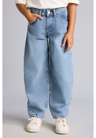 Defacto %100 Pamuk Pens Detaylı Cepli Baggy Fit Jean Pantolon Kız Çocuk H8895a826aunm28 Mavi-nm28