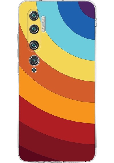 Xiaomi Poco X3 Kamera Korumalı Tıpalı Kapak Renk Cümbüşü Tasarımlı Şeffaf Kılıf