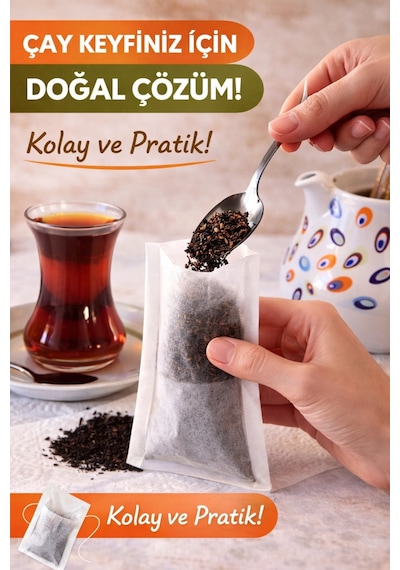 Kullan At Çay Demleme Filtresi 26 Adet Doğal Kağıt Bitki Çayı Ve Kahve Poşeti Belirtilmemiş Diğer