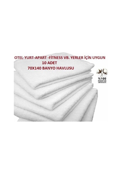 Pamuklu Otel Havlusu 70X140 Cm 10 Adet