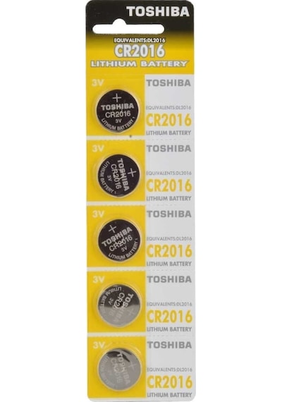 Toshiba CR2016 3V Lityum Düğme Pil 5'li