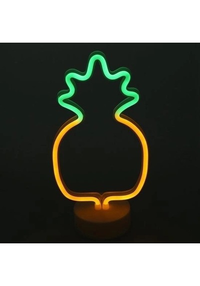 Buffer Dekoratif Ananaslı Neon Led Masa Ve Gece Lambası Hediyelik Lamba Çok Renkli