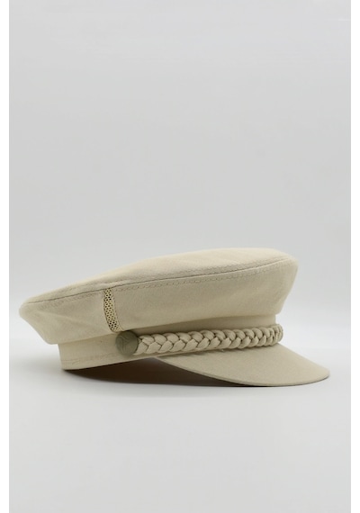 Külah Kadın Kaptan Şapka Yazlık Baker Boy Cap - Bej - 55 Cm Bej