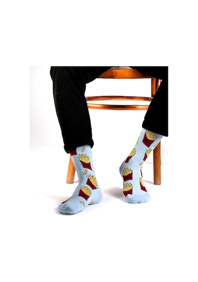 Ozzy Socks Fries Desenli Çorap Çok Renkli