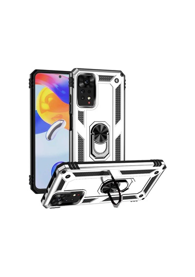 Xiaomi Redmi Note 11 Pro 5g Kılıf Kamera Koruyucu Manyetik Standlı Tank Koruma Pazarplus Mavi