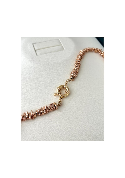Winter Luxe Kolye Rose Hematit & İnci Yılbaşı Özel Tasarım Gümüş Gümüş