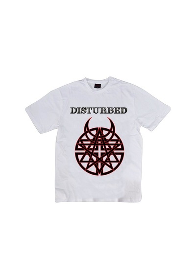 Stoned&Fame Disturbed Baskılı T-shirt Beyaz