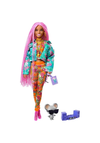 Barbie Extra Pembe Örgü Saçlı Bebek Grn27 Gxf09 Gxf09
