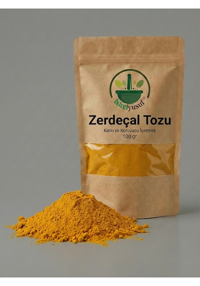 İxirciyusuf Zerdeçal Tozu Toz Zerdeçal Turmeric Powder Ground Turmeric Curcuma Longa Doğal Öğütülmüş 100 G
