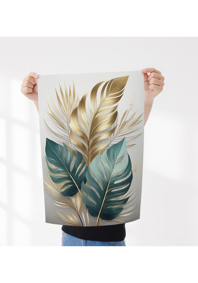 Çerçevesiz Poster, Dijital Baskı, Monstera Deve Tabanı Çiçeği , Ofis Salon Dekorasyon , Poster