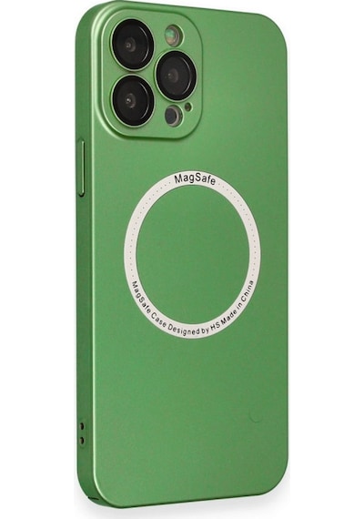 Apple Uyumlu iPhone 13 Pro Kılıf Jack Magneticsafe Lens Silikon Yeşil/