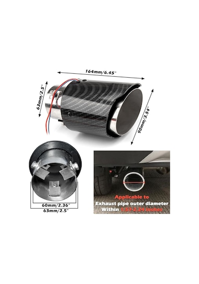 Ayarlanabilir Akrapoviç Eksoz Ucu 90mm Tekli Açık Ağızlı
