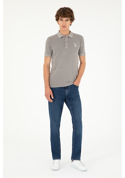 U.S. Polo Assn. Erkek Slim Fit Polo Yaka Koyu Gri Basic Tişört 50294207-VR080 U.S. Polo Assn. Erkek Slim Fit Polo Yaka Koyu Gri Basic Tişört 50294207-VR080