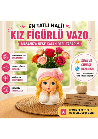 Sevimli Kız Kalemlik Kırmızı